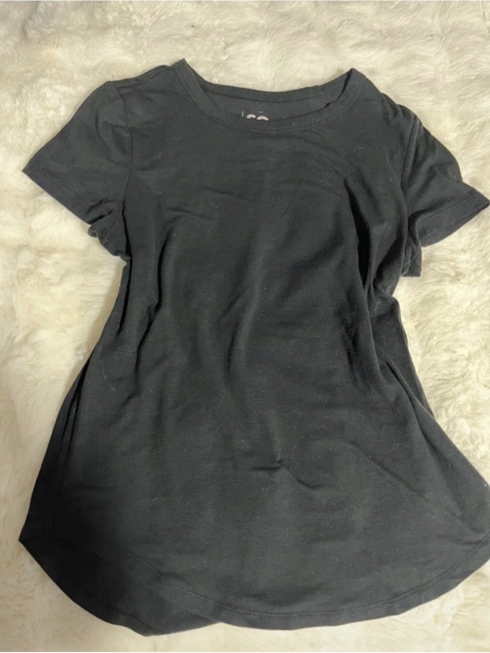 SO medium black basic short sleeve women's t shirt 198